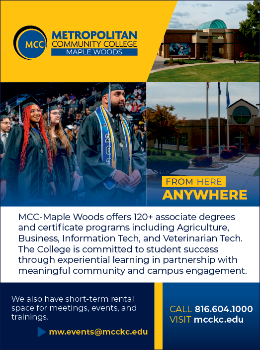 A flyer advertising Maple Woods College. Description generated by AI