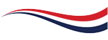 A red, white, and blue wave. Description generated by AI