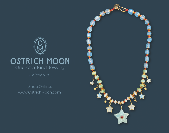 A necklace with a star pendant. Description generated by AI