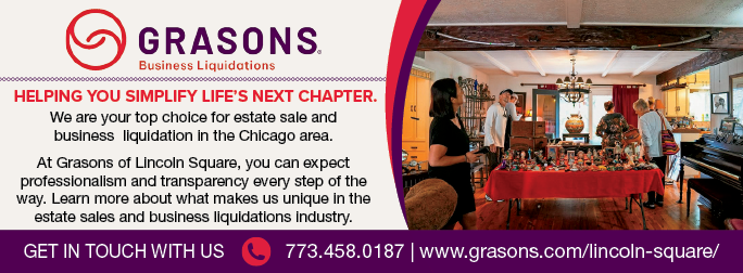 A red and white advertisement for Grasons Business Innovations. Description generated by AI
