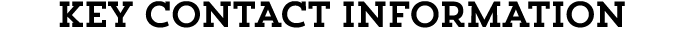 key contact information