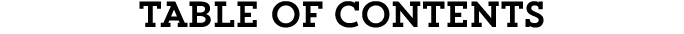 table of contents