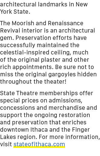architectural landmarks in New York State. The Moorish and Renaissance Revival interior is an architectural gem. Pres...