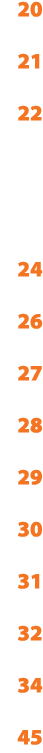 20 21 22 24 26 27 28 29 30 31 32 34 45