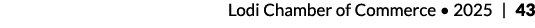 Lodi Chamber of Commerce • 2025 | 43