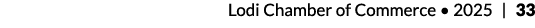Lodi Chamber of Commerce • 2025 | 33