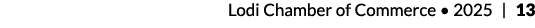 Lodi Chamber of Commerce • 2025 | 13