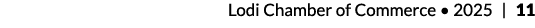 Lodi Chamber of Commerce • 2025 | 11