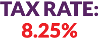 Tax rate: 8.25% 