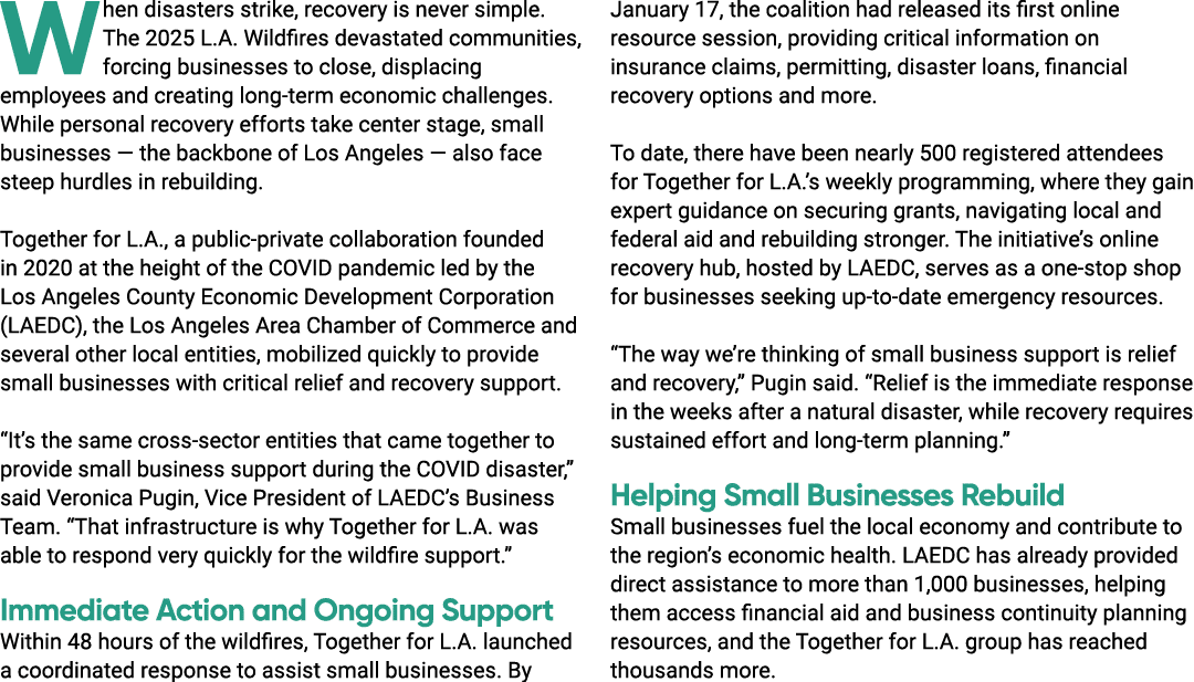 When disasters strike, recovery is never simple. The 2025 L.A. Wildfires devastated communities, forcing businesses t...