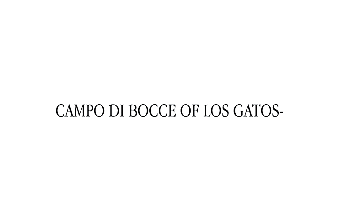 Campo di Bocce of Los Gatos 