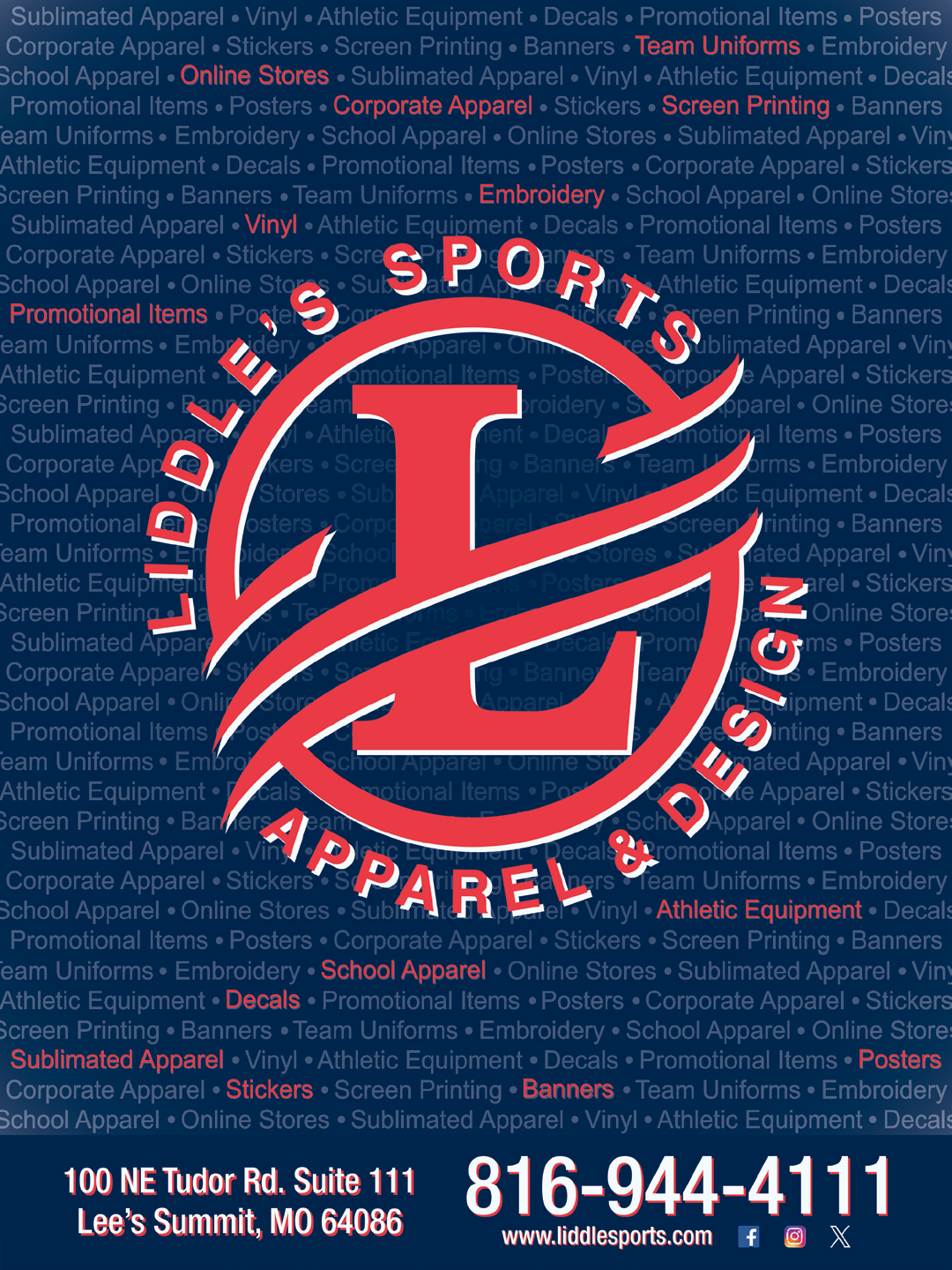 A logo for Liddle's Sports Apparel & Embroidery. AI generated content