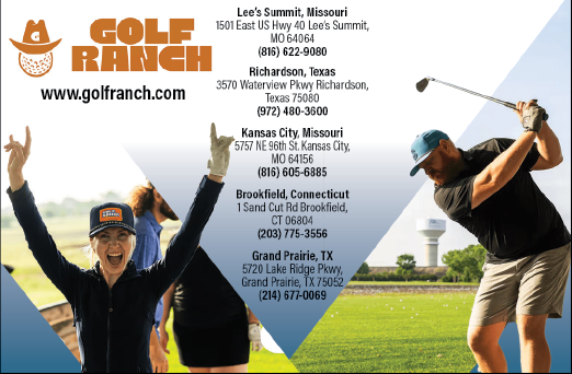 A man and woman are shown on a flyer for a golf course. AI generated content