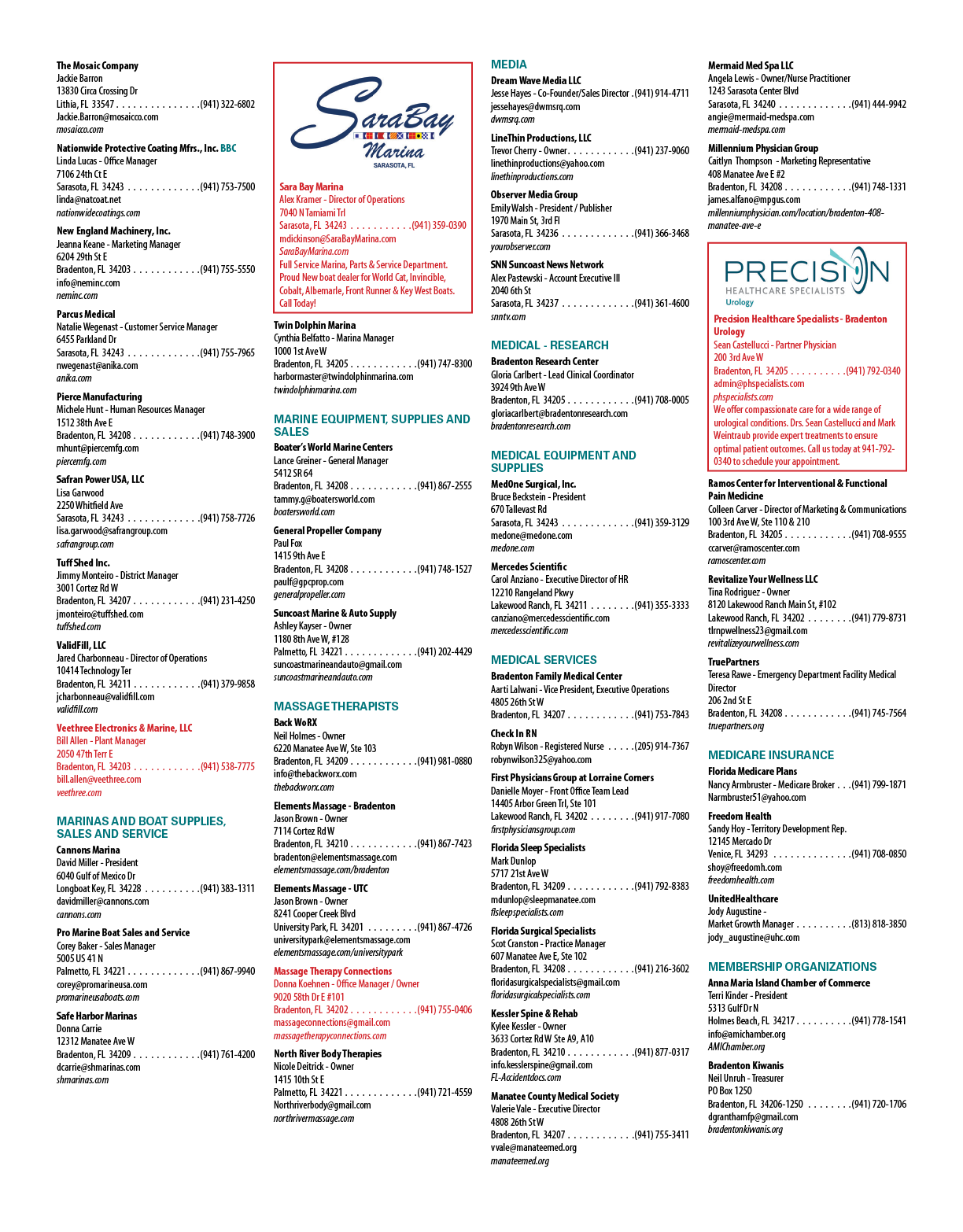 A list of medical services is displayed in a red and black color scheme. AI generated content