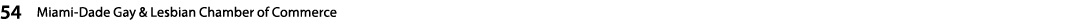 54  Miami-Dade Gay & Lesbian Chamber of Commerce   