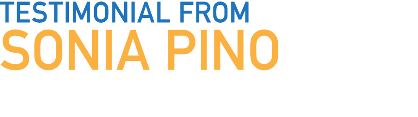testimonial from sonia pino