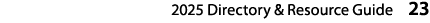 2025 Directory & Resource Guide 23 