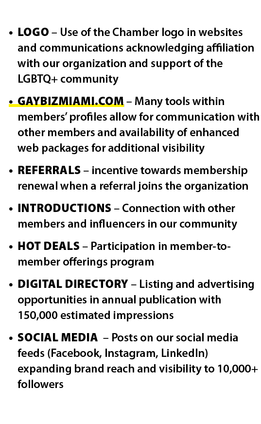 • Logo – Use of the Chamber logo in websites and communications acknowledging affiliation with our organization and s...