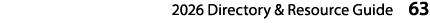 2026 Directory & Resource Guide 63 