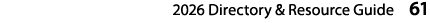 2026 Directory & Resource Guide 61 