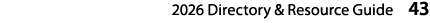 2026 Directory & Resource Guide 43 