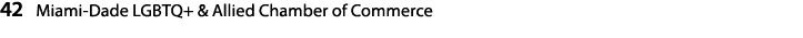 42 Miami Dade LGBTQ+ & Allied Chamber of Commerce 