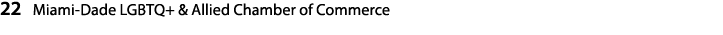 22 Miami Dade LGBTQ+ & Allied Chamber of Commerce 