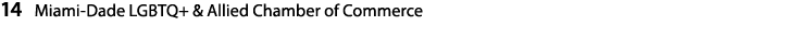 14 Miami Dade LGBTQ+ & Allied Chamber of Commerce 