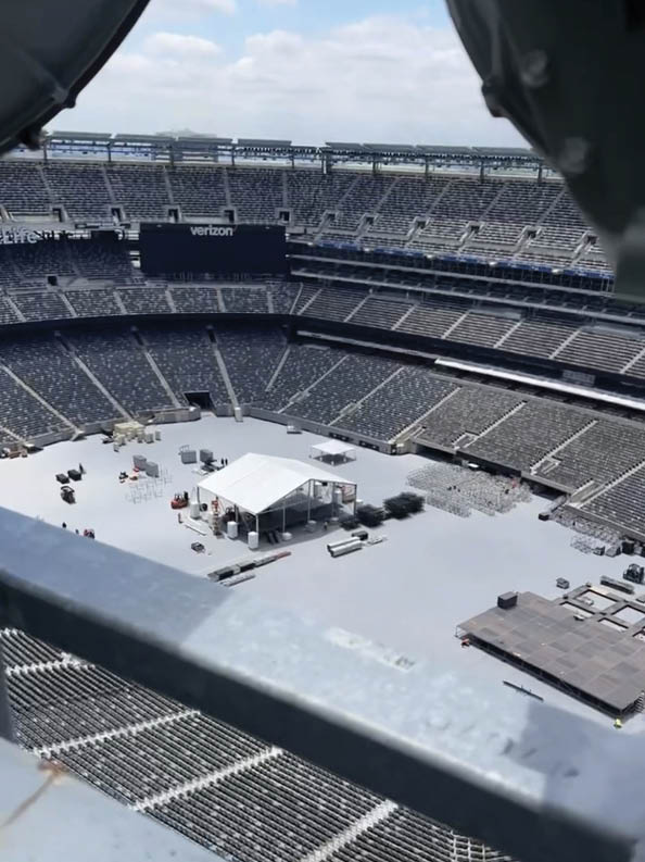 A view of the inside of a stadium from the top. AI generated content