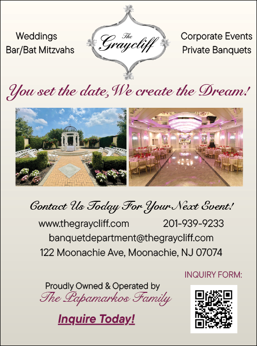 A flyer advertising a wedding venue called The Graycliff. AI generated content
