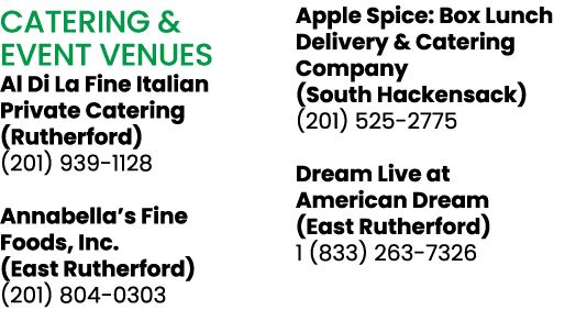 Catering & Event Venues Al Di La Fine Italian Private Catering (Rutherford) (201) 939 1128 Annabella’s Fine Foods, In...