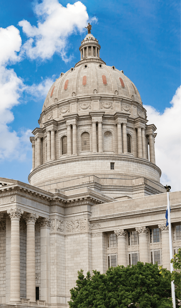 Missouri State Capitol building in Jefferson City Missouri