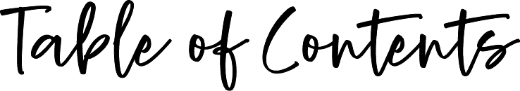 Table of Contents
