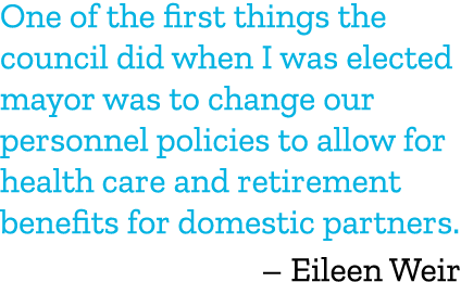 One of the first things the council did when I was elected mayor was to change our personnel policies to allow for he...