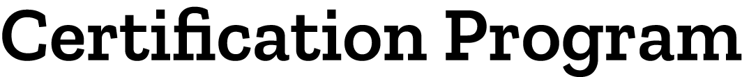Certification Program