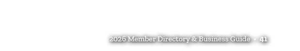 2026 Member Directory & Business Guide • 41