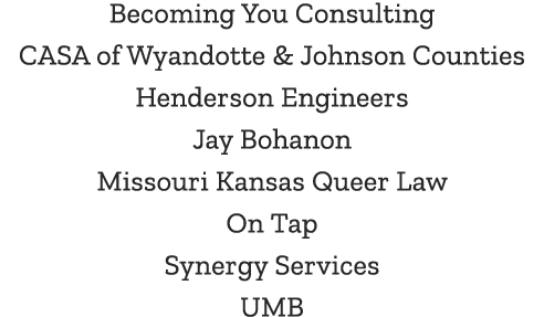 Becoming You Consulting CASA of Wyandotte & Johnson Counties Henderson Engineers Jay Bohanon Missouri Kansas Queer La...