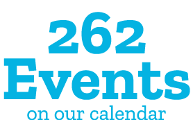 262 Events on our calendar