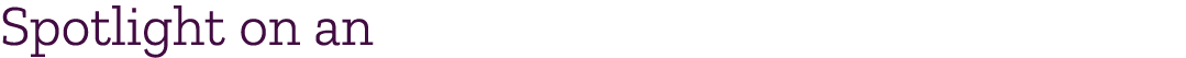 Spotlight on an 