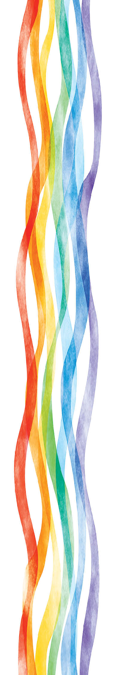Illustration of colorful wave on watercolor texture