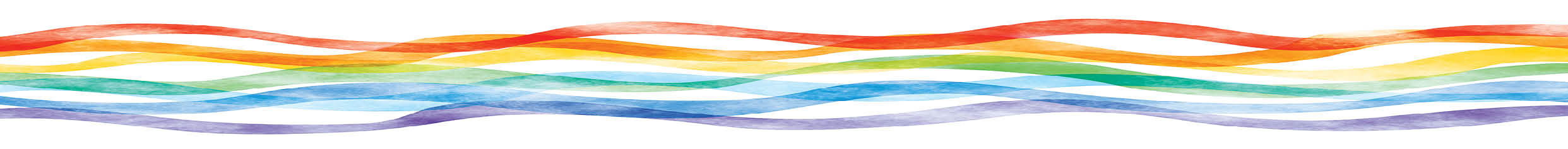 Illustration of colorful wave on watercolor texture