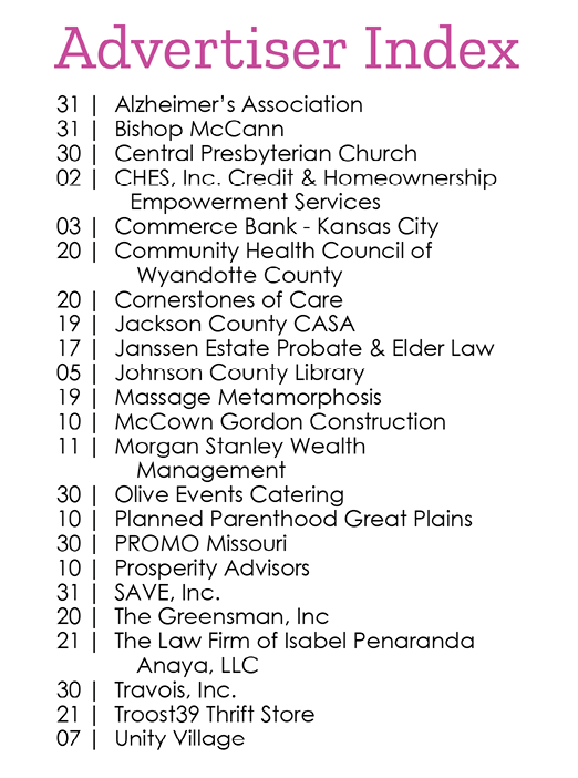 A list of advertisers in alphabetical order. Description generated by AI