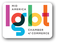 A colorful logo for the LGBT Chamber of Commerce. Description generated by AI
