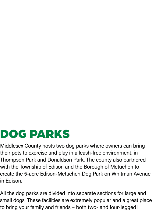 Fitness Trails Five Middlesex County Parks are equipped with Health Trail Fitness Trails. This exercise system combin...
