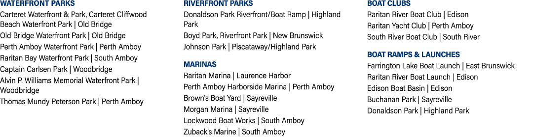WATERFRONT PARKS Carteret Waterfront & Park, Carteret Cliffwood Beach Waterfront Park | Old Bridge Old Bridge Waterfr...