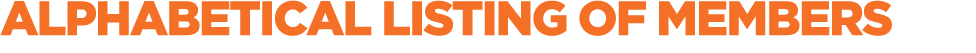 Alphabetical Listing of Members