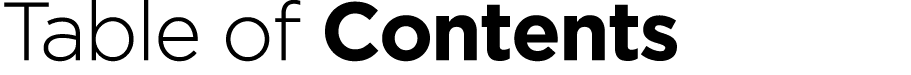 Table of Contents