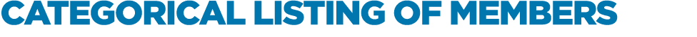 Categorical Listing of Members