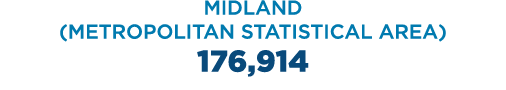 MIDLAND (METROPOLITAN STATISTICAL AREA) 176,914 