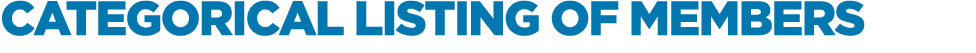 Categorical Listing of Members